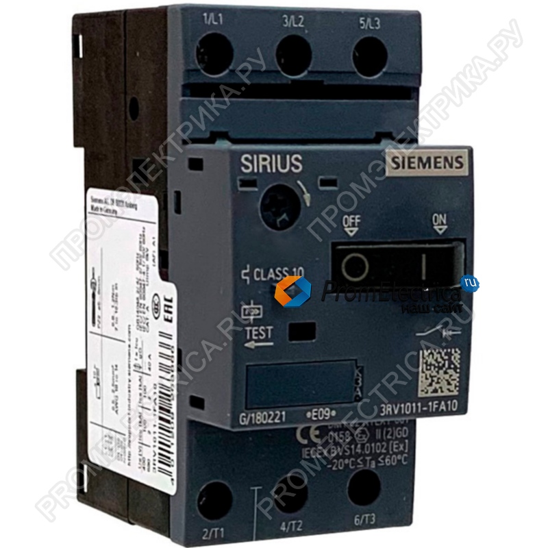 SIEMENS 3RV1011-1BA10 - Motor breaker 075kW 220
