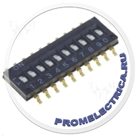 OMRON A6H-0101 - Переключатель: DIP-SWITCH Кол-во секций:10 ON-OFF Шаг:1,27мм