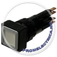 Q18LF-WS/WB 088059 Кнопка с подсветкой 16 мм NO+NC 4 Ампера, белая (желтоватая) лампочка 24В EATON / MOELLER
