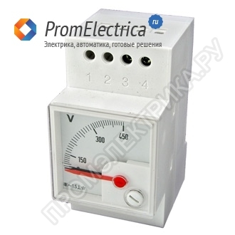 SFC-45 Стрелочный вольтметр на дин рейку до 450 Вольт AC