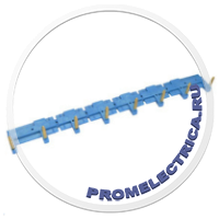 095080 8 полюсная перемычка для розеток 95.63, 95.65, 95.75, 95.83.3, 95.85.3; синяя; 10А, Finder