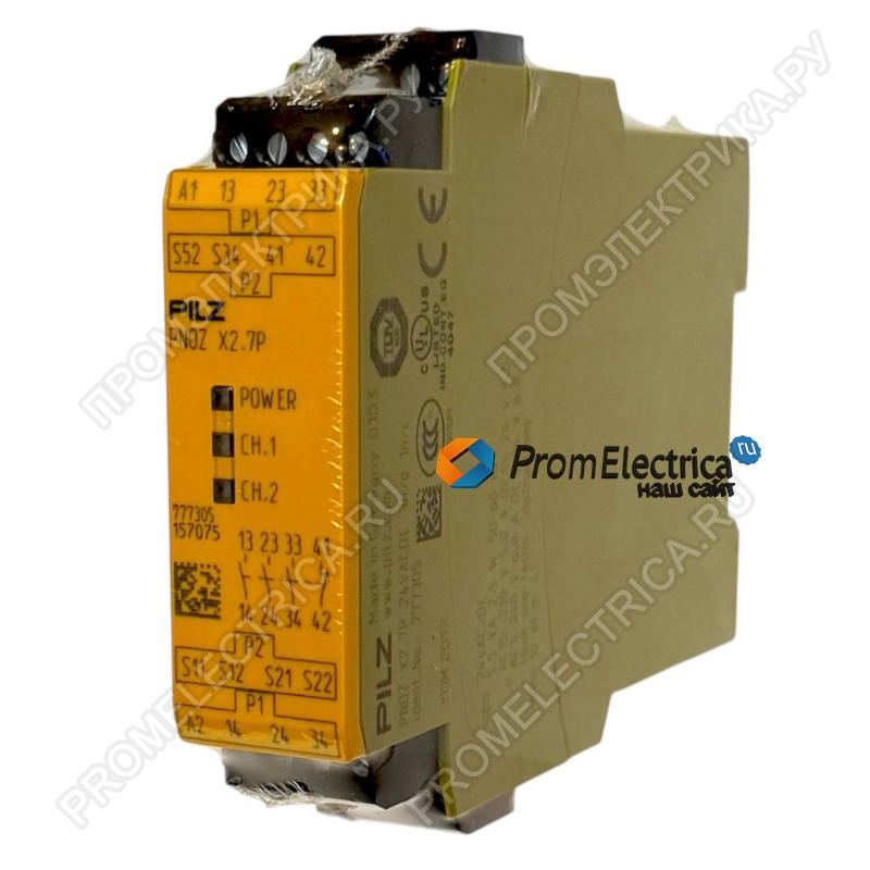 PILZ 777305 - Реле безопасности PNOZ X – E-STOP, защитная дверь, световая решетка - PNOZ X2.7P 24VACDC 3n/o 1n/c