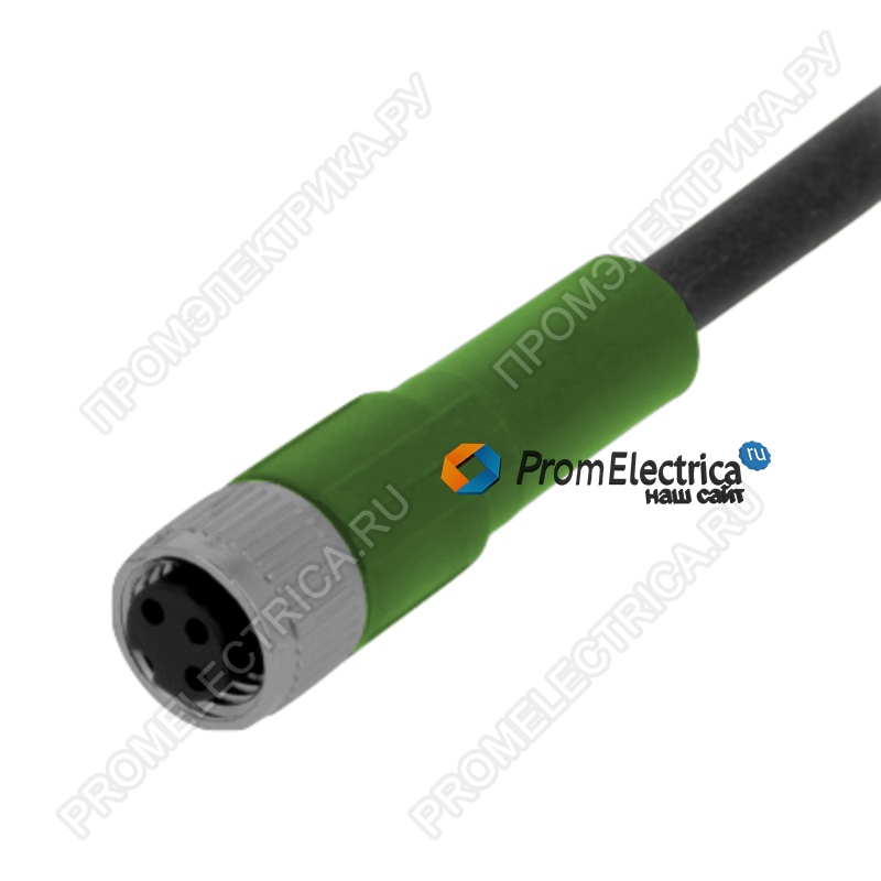 PHOENIX CONTACT SAC-3P-3,0-PUR/M8FS - Соединительный кабель M8 PIN:3 3м гнездо 60ВAC 4А -25