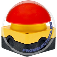 P1C300M72H Пост кнопочный, 1 кнопка, 72 мм, кнопка гриб, чёрная, старт