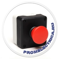 P1C304MK Пост кнопочный, 1 кнопка гриб, красная, старт-стоп