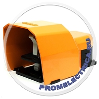 PDKA11GX20T Переключатель-педаль, Оранжевый алюминий, сдвоенная, контакт 2NO +2NC (подкл аксессуаров)