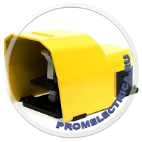 PDKA11GX20 Переключатель-педаль, Желтый алюминий, сдвоенная, контакт 2NO +2NC (подкл аксессуаров)