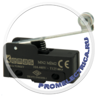 MN2MIM2 Миниатюрный выключатель 10A с металлическим роликовым рычагом 1 CO, Roller Lever, присоединение - пайка