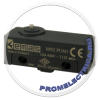 MN2PUM1 Миниатюрный выключатель 10A шток со штифтом 1 CO, Plunger, присоединение - пайка