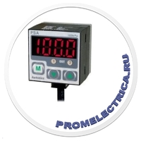 PSA-1-RC1/8 Датчики давления газов с дисплеем и кнопками, 30х30х39мм, выходы - 1 дискретный и 1 аналоговый, 0 Autonics