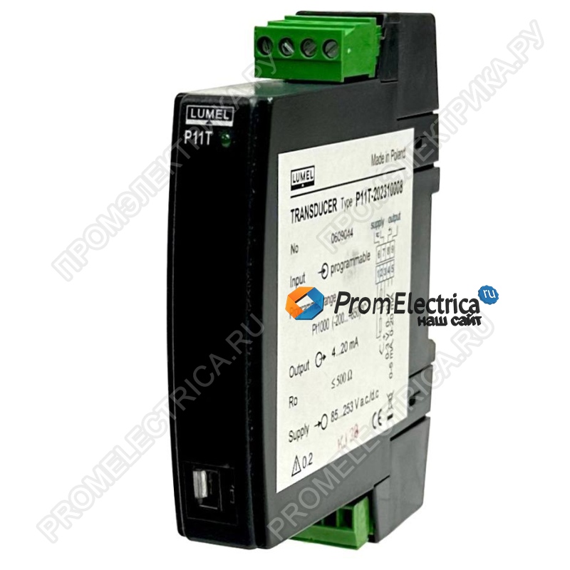 P11T-202310008 измерительный преобразователь 4...20mA 85-230V AC/DC