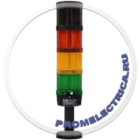 Набор 1 ABB Светосигнальная колонна 70мм, три цвета красный, желтый, зеленый, зуммер 85 дБ, 220VAC