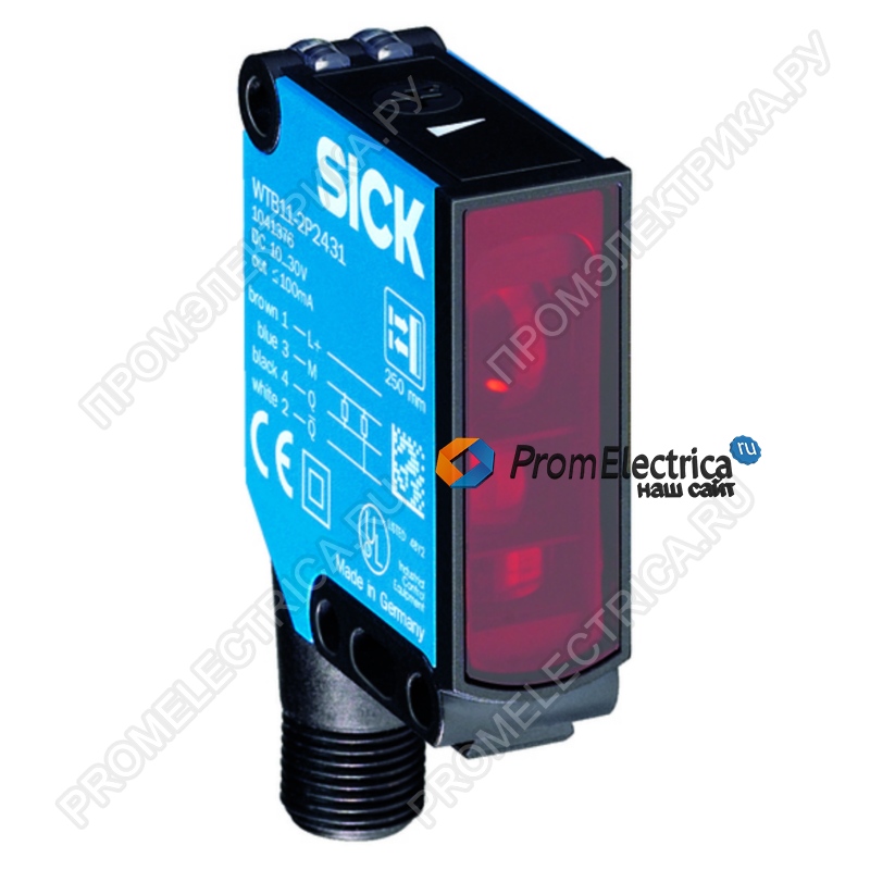 WL11-2P2432P07 1050674 Рефлекторный датчик до 10 метров, PNP, M12, 200 Hz, IP69K, -30+60 °C