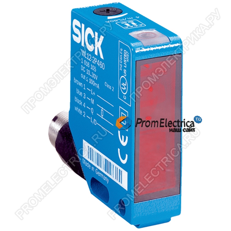 WL12-2B560 1016080 Рефлекторный датчик до 4 метров, PNP, M12, 500 Hz, IP67, -40+75 °C