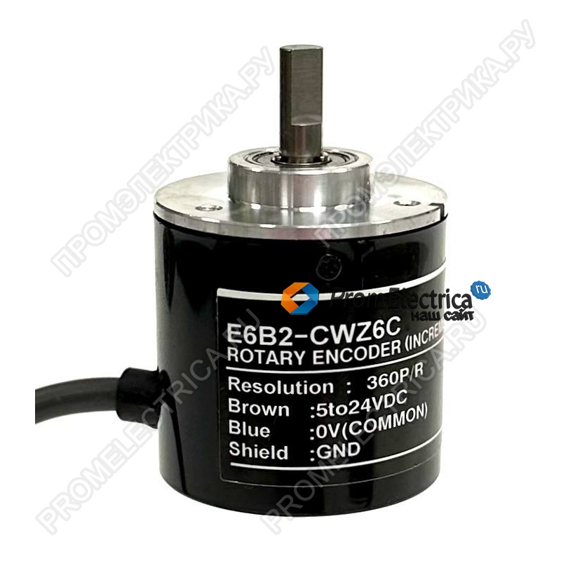 E6B2-CWZ6C 360P/R 2M Инкрементальный энкодер 360 имп./об., 5-24 VDC, 3-фазный, NPN output, кабель 2м OMRON