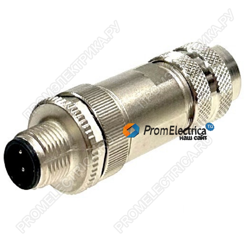 SACC-M12MS-4CON-PG 7-SH 1693830 Разъем, 4pin, экранированный, монтаж на панель M12, A-Code, Винтовые зажимы, Кабельный вывод PG7, наружный диаметр кабеля 4 мм ... 6 мм Phoenix Contact
