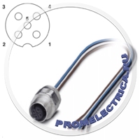 1671108 Встраиваемый разъем, гнездо 5pin М12, A-Code, монтаж на панель, вывод PG9, с гибким проводом 0,5 м (изоляция из ТРЕ), 5 x 0,34 мм² SACC-EC-M12FS-5CON-PG9/0,5 Phoenix Contact