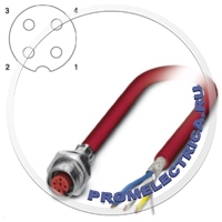 1559819 Встраиваемый разъем, CC-Link, 4pin М12, экранированный, монтаж на панель, резьба M16, шинный кабель длиной 0,5 м Phoenix Contact SACCBP-M12FS-4CON-M16/0,5-990