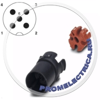 1419988 Держатель контакта, 5pin, с соединительным кольцом, А-Code SACC-MCI-M12MS-5CON Phoenix Contact