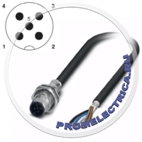 1419409 Встраиваемый разъем, штекер 5pin М12, А-Code, монтаж на панель/винтовое крепление М16, с проводом 1 м, 5 x 0,34 мм² SACCBP-MS-5CON-M16/1,0-PUR SCO Phoenix Contact