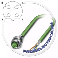 1437795 Встраиваем. разъем , гнездо шинной системы, PROFINET, 4-полюс., M12, экранир., D-Code-типа, SPEEDCON, монтаж на панель, резьб. крепл. PG9, шинный кабель длиной 5,0 м, 2 x 2 x 0,34 мм²