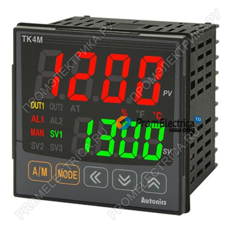 TK4M-24CN Температурный контроллер, 4 разряда, 72х72х645мм, 100-240VAC, 2 аварийных выхода, выход 1: твердотельн реле
