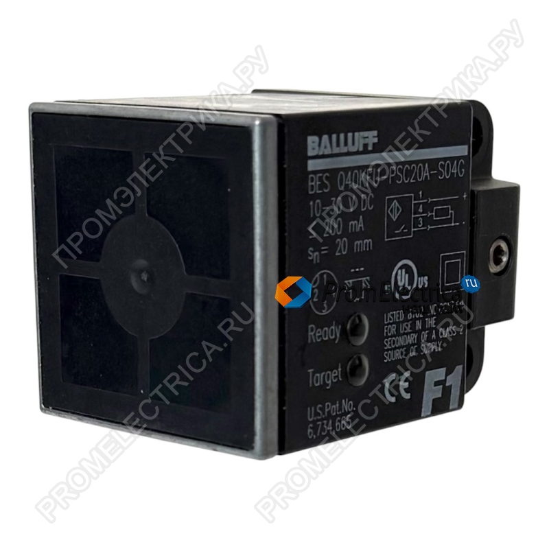 BESQ40KFU-PSC20A-S04G Индуктивный датчик, прямоугольный Sn=20mm , PNP NO разъем M12 4PIN Balluff