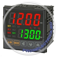 TK4M-24RC Температурный контроллер, 4 разряда, 72х72х645мм, 100-240VAC, 2 аварийных выхода, выход 1: реле