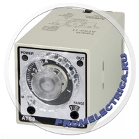 ATS8-41 Компактный аналоговый таймер, 6 режимов, Универсальная шкала(0.1 сек.-10час.), DPDT(2c) или 2 SPDT, 100-240В~/24-240 В=, 8-контактный, (Ответная колодка по запросу) 100-240VAC