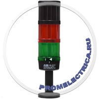 Набор 19 ABB Сигнальная колонна 70мм, два цвета, красный, зеленый, зуммер 85дБ, 24V AC/DC, ABB
