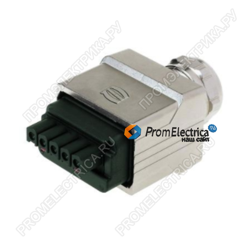 09354310401 Соединитель, подключение пружинным контактом с зажимом, 16 A, 5PIN, PushPull, металл, IP65, IP67