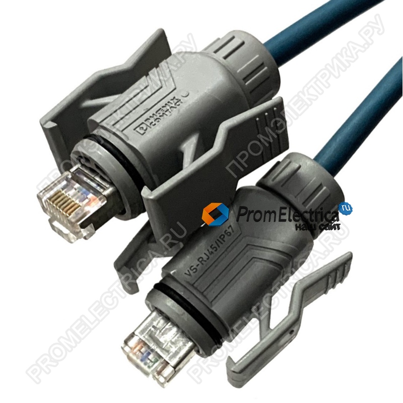 VS-8-VS67-VS67/4P-AWG26-CF/5,0 экранированный Ethernet-кабель 5 метров, CAT5e, 4 пары, Line, 2 разъема RJ45/IP67, 5 м 1652033 VS-RJ45/IP67