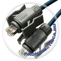 VS-8-VS67-VS67/4P-AWG26-CF/5,0 экранированный Ethernet-кабель 5 метров, CAT5e, 4 пары, Line, 2 разъема RJ45/IP67, 5 м 1652033 VS-RJ45/IP67