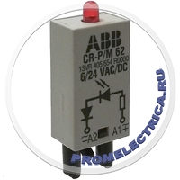 1SVR405654R0000 ABB Светодиод красный CR-P/M-62 6-24В AC/DC для реле CR-P, CR-M.