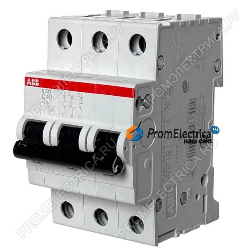 S203 C40  2CDS253001R0404 Автоматический выключатель 3-полюсной S203 C40