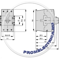 DILM115 XTCE115G Контактор 3-полюсный, 115A, 400V AC, 75kW, напряж. кат. 190-240V AC, EATON