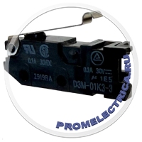 D3M-01K3-3 концевой переключатель 100mA, 30V, IP40