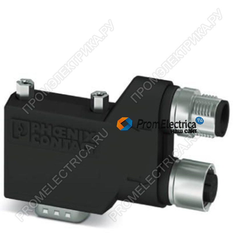 2902323 SUBCON-PLUS-CAN/90/M12 Шинный штекер D-SUB, 9-конт., гнездо, цоколёвка: 2, 3, 5, 6, 7, 9; два подвода кабеля M12 (кодировка A) под углом 90°. CAN, CAN