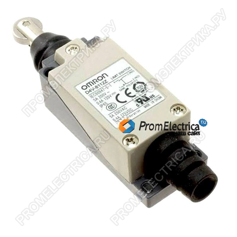 D4V-8122Z Концевой выключатель серии D4V, с ролликовым плунжером, с земляной клемой, DPDB, ток 5 А, напряжение 230 В