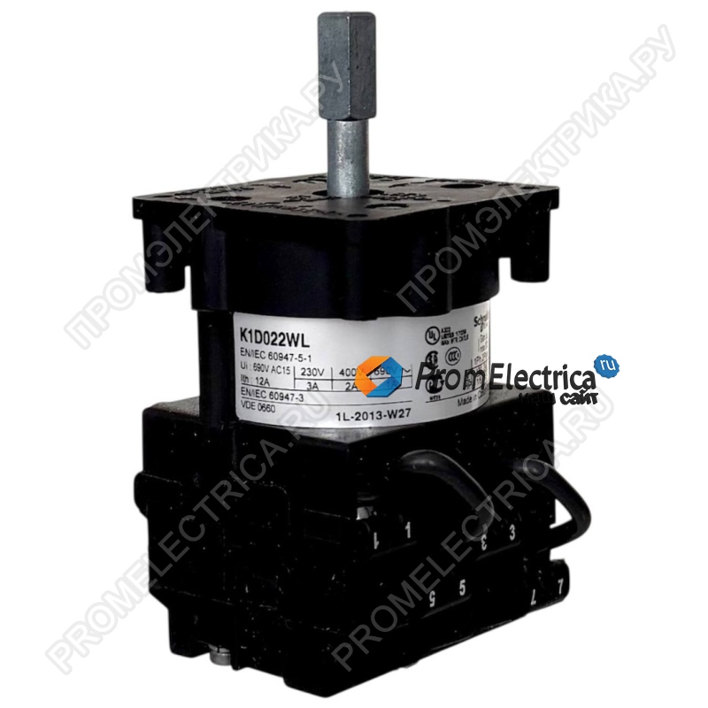 Контактный блок 2п, 30°, 12 A