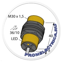 1023322 BI10-P30-Y1X/S97 Индуктивный датчик М30, дист. 10 мм., NAMUR, NC, силиконовый кабель 2 метра