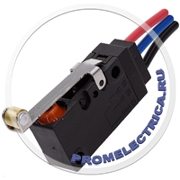 ВКН-256 Микропереключатель, водонепроницаемый, IP67 10A 125VAC/250VAC 3Pin, длинный роликовый рычаг, кабель 20см