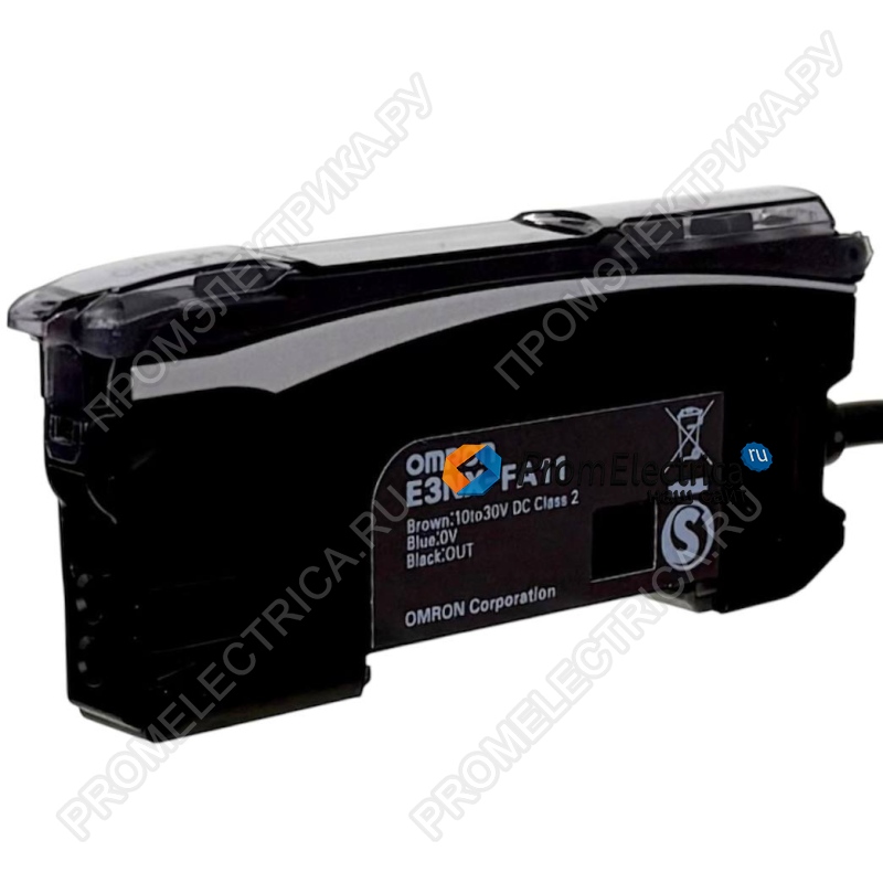 Усилитель оптовол. датчика, красный светодиод, NPN, аналоговый выход, кабель 2м