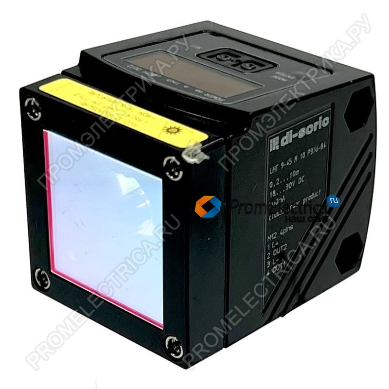 LHT 9-45 M 10 P3IU-B4 Оптический датчик измерения расстояния, дист. 0,2-10 м., 0 ... 10 V, 4 ... 20 mA, PNP NO/NC, 18-30 VDC, разъем M12 Di-soric