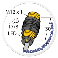 NI5-P12-Y1X/S97 Индуктивный датчик М12, 2х проводный, 40…+70 °C