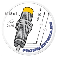 NI10-M18-LIU Индуктивный датчик М18, 1-7мм, 0-20мА, 0-10В, 15-30VDC, кабель 2м Turck