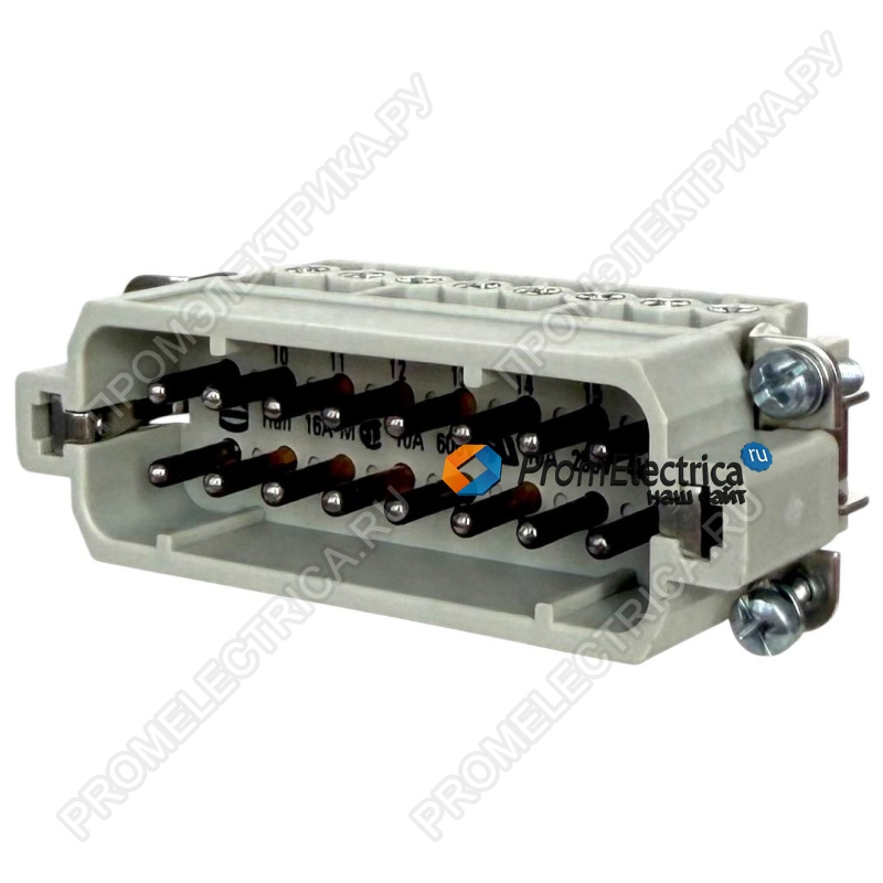 09200162613 Разъем: HAN; папа; Han A; PIN: 16; контакты 17-32