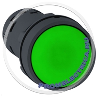 XB7NA35 Кнопка 22 мм зеленая с возвратом NO+NC
