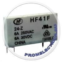 HF41F/24-Z Реле электромагнитное, 1 перекл. контакт, 24VDC/6A