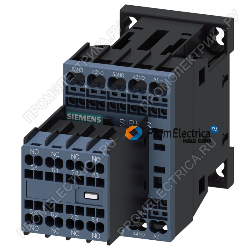 3RH2362-2BB40 ВСПОМОГАТЕЛЬНЫЙ КОНТАКТОР, 6NO+2НЗ DC 24V, ТИПОРАЗМЕР S00, ПРУЖИННЫЕ КЛЕММЫ, ЗАМЕНЯЕМЫЙ БЛОК ДОП. КОНТАКТОВ